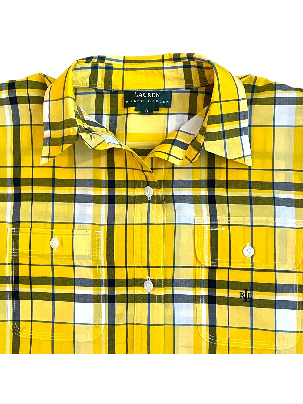 Lauren Ralph Lauren SM Women's Yellow Shirt Top PLZ READ! - Picture 4 of 10